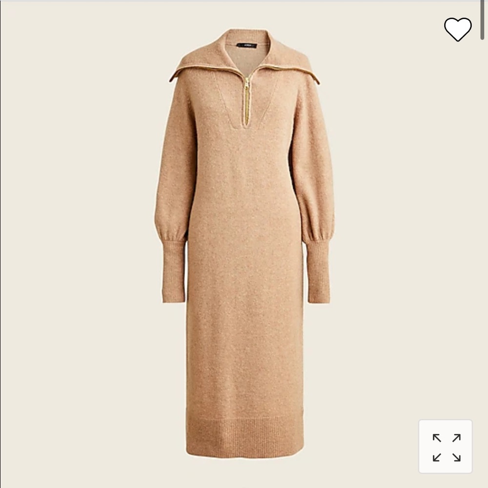 J.Crew Half-zip sweater-dress in supersoft yarn